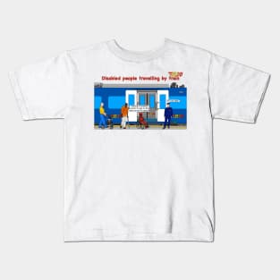 Disabled people travelling by train Kids T-Shirt